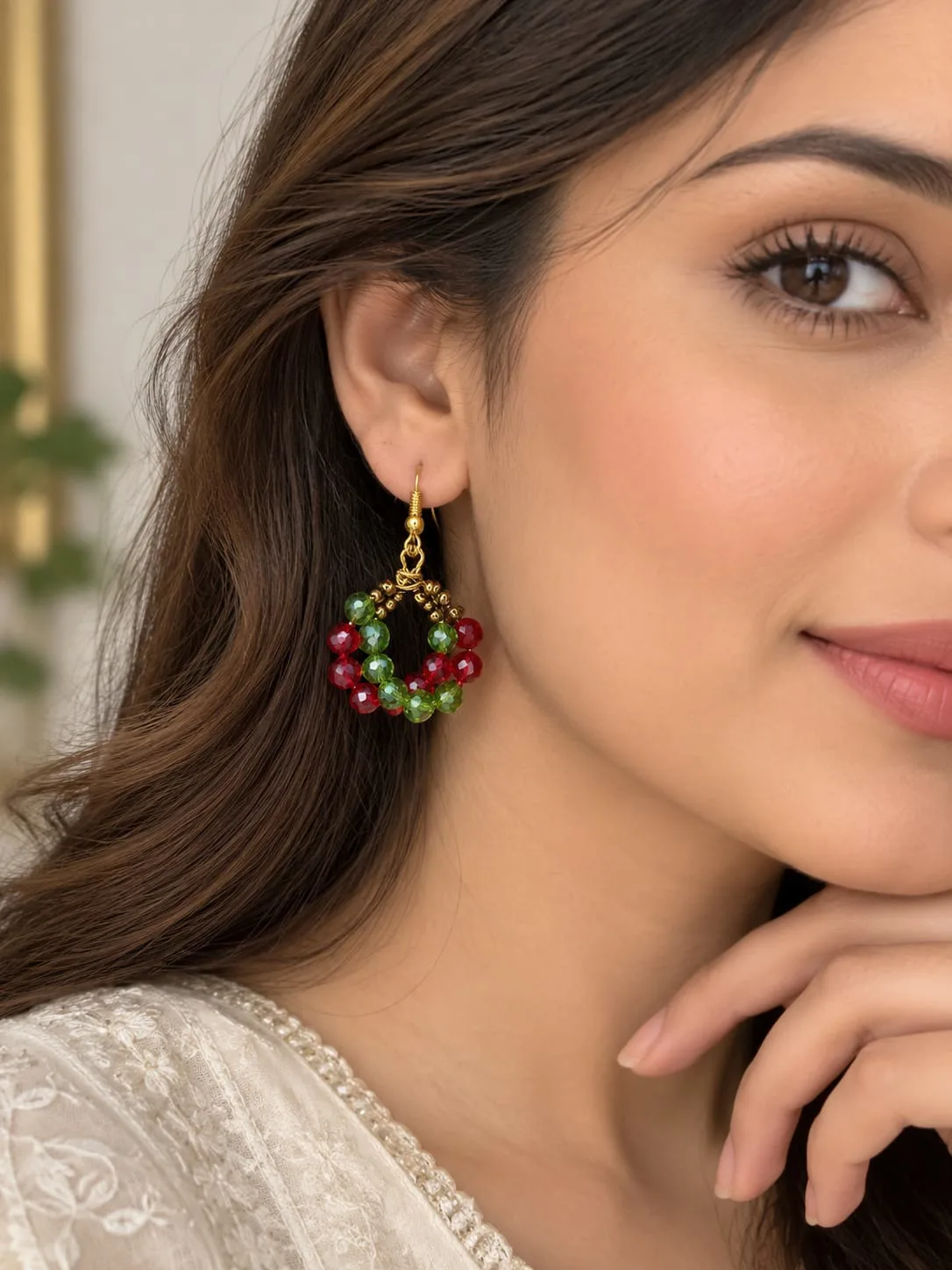 Crystal twist earrings thumbnail 2